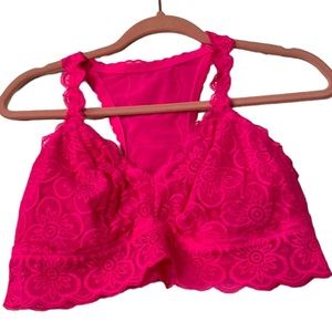 XL Cute little bralette, neon pink